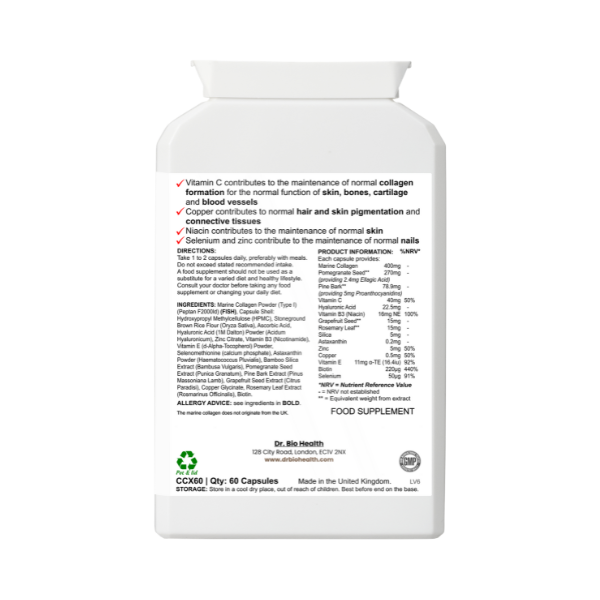 Youthful Glow Collagen Capsules – Skin, Hair & Nail Support with Hyaluronic Acid & Antioxidants